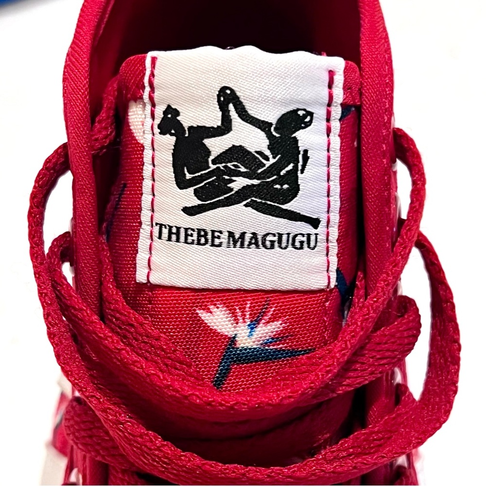 Adidas x Thebe Magugu Nizza Platform Mid Sneakers Size 9.5 Power Red/White/Black - Picture 7 of 15